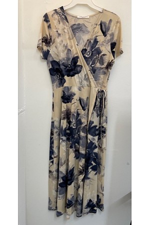 Floral faux wrap dress